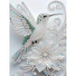 DIY Pearl Painting With Frame - Handmade Self-Adhesive Pearls - Bird (30*40cm) A