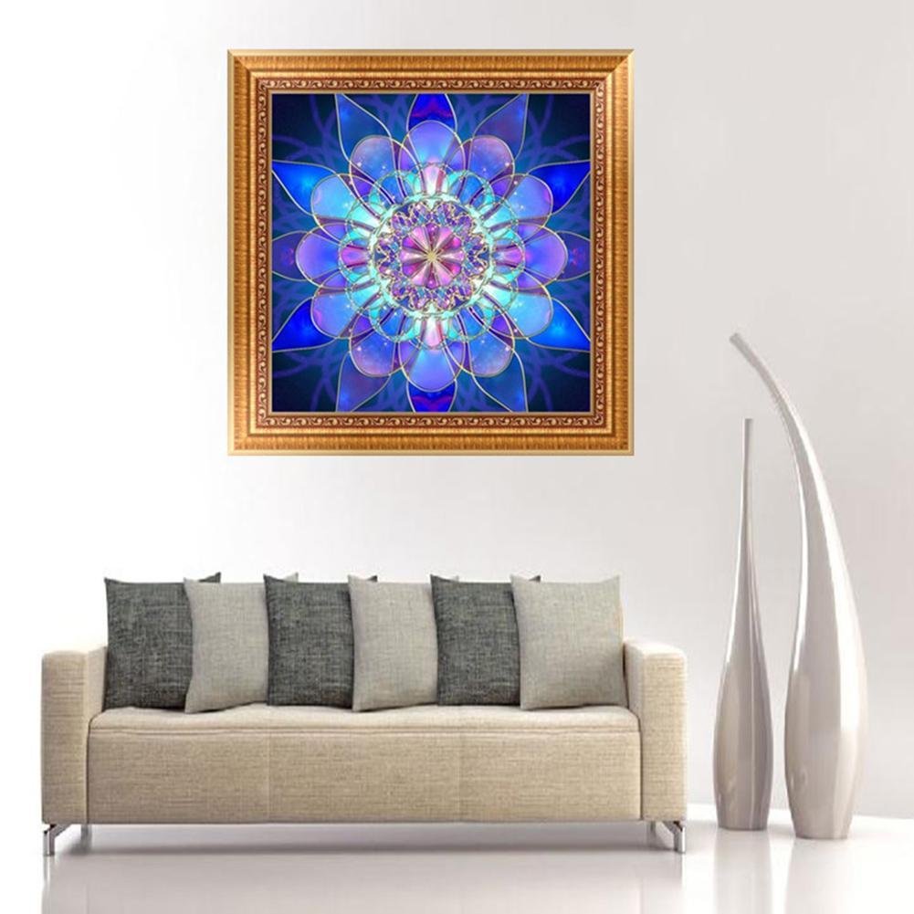 Diamond Painting - Full Round - Blue Dreamy Flower
