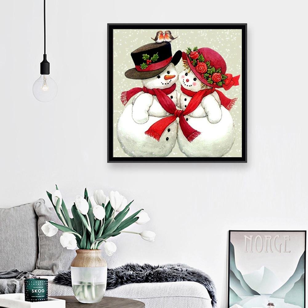 Diamond Painting - Full Round - Snow Man B