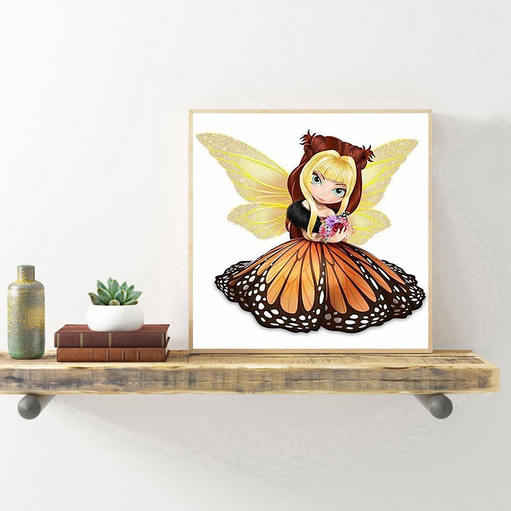 5D DIY Diamond Painting Kit - Full Round - Cute Big Eyes Doll E