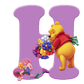 Round Beads Diamond Paintings Art Letter H Winnie The Pooh