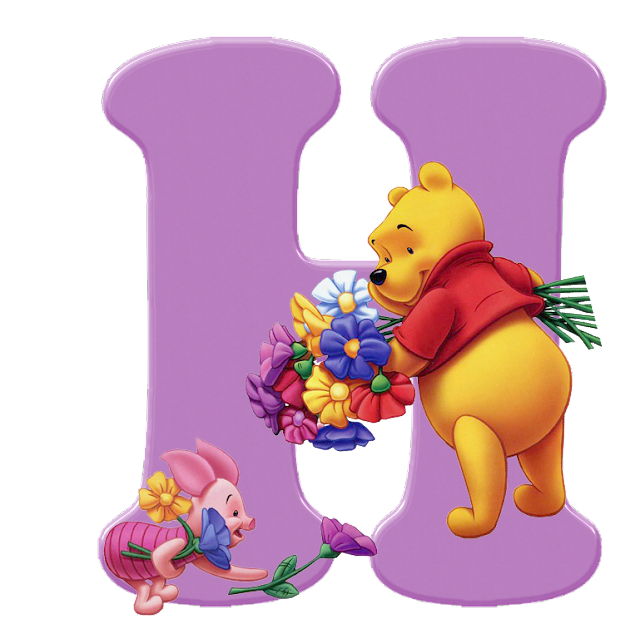 Round Beads Diamond Paintings Art Letter H Winnie The Pooh