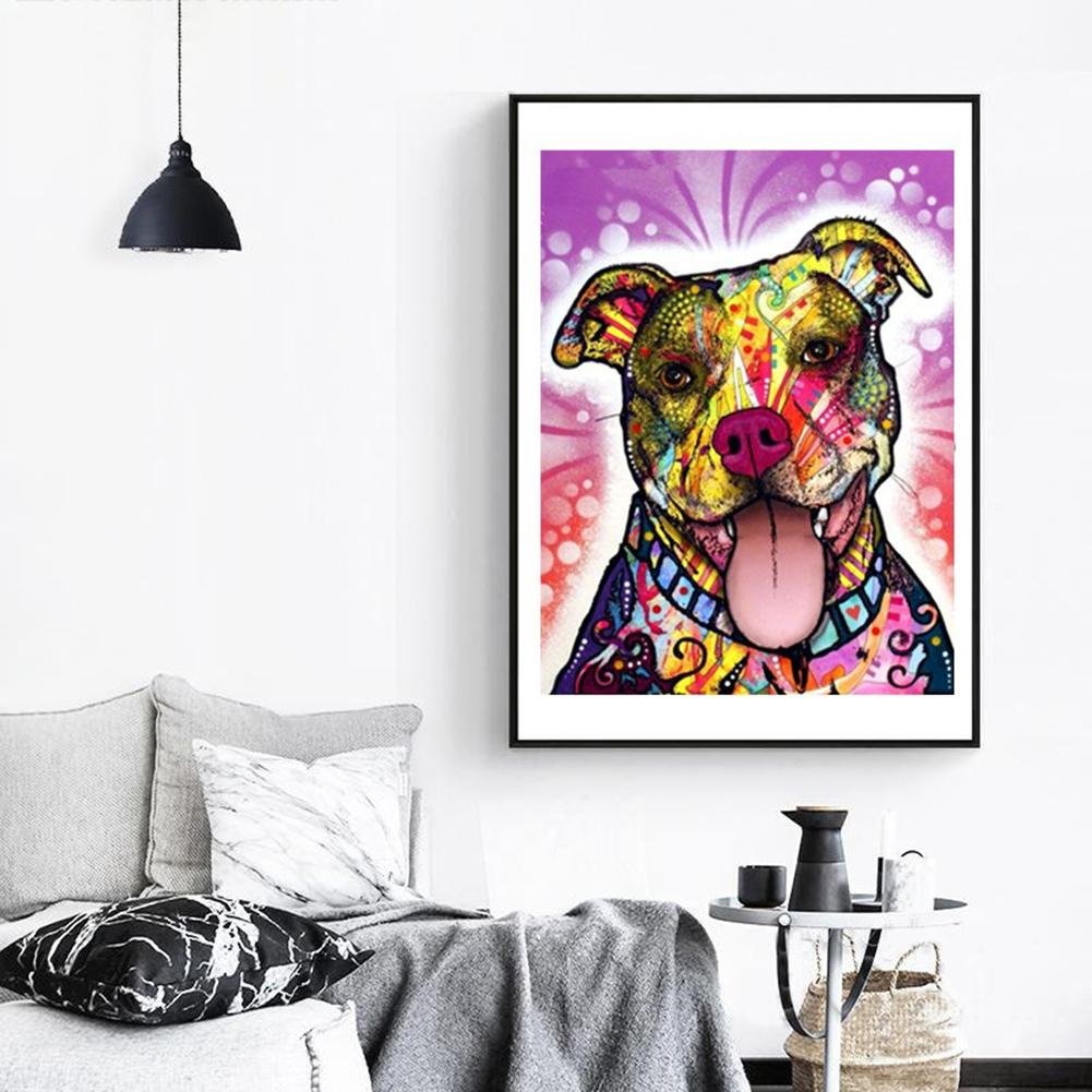 Diamond Painting - Full Round - Colorful Dog C