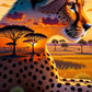 DIY Diamond Painting Kit - Full Round / Square - African Leopard Landscape