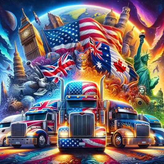 5D DIY Diamond Painting Kit - Full Round / Square - American Flag