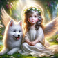 5D DIY Diamond Painting Kit - Full Round / Square - Angel and Pet