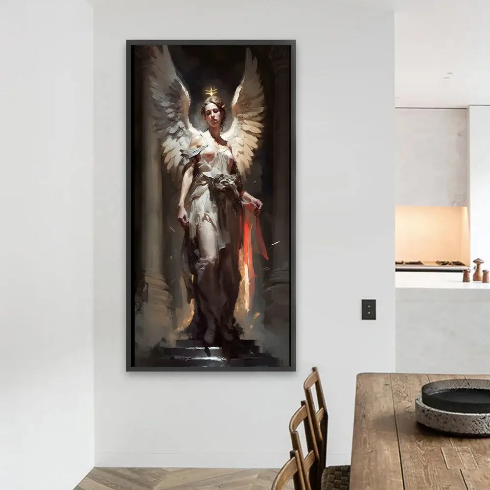 angel big size square diamond painitng