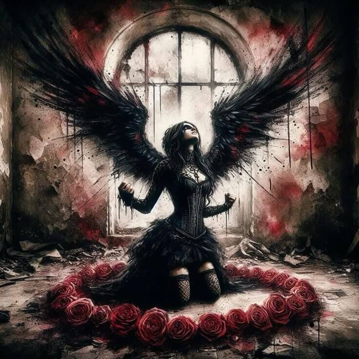 5D DIY Angel Of Darkness Diamond Painting