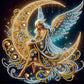 DIY Angel On Moon Crystal Rhinestone Diamond Painting Kit B