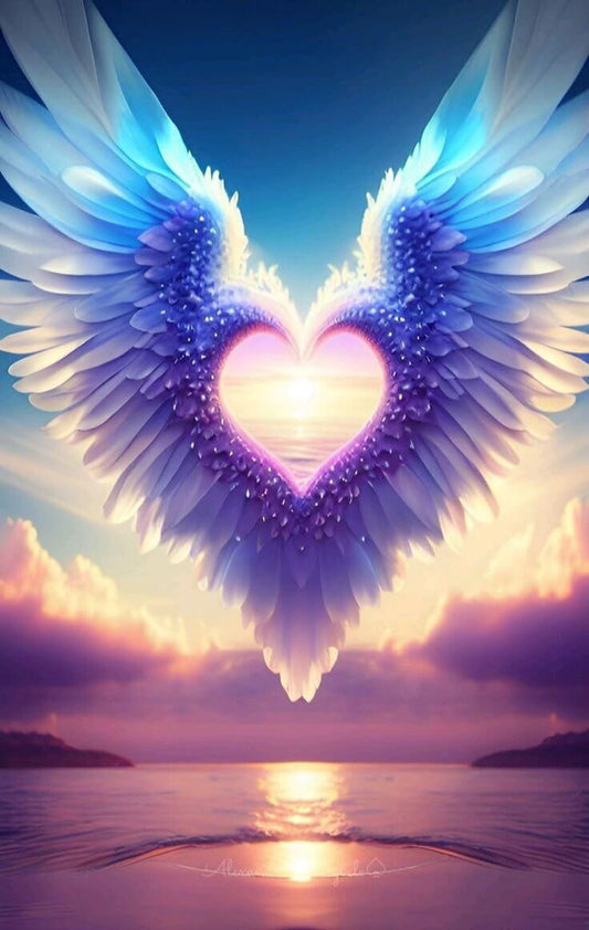 Angel Wings Heart Diamond Painting