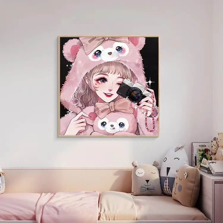 Cartoon Diamond Painting Stellalou Camera Girl
