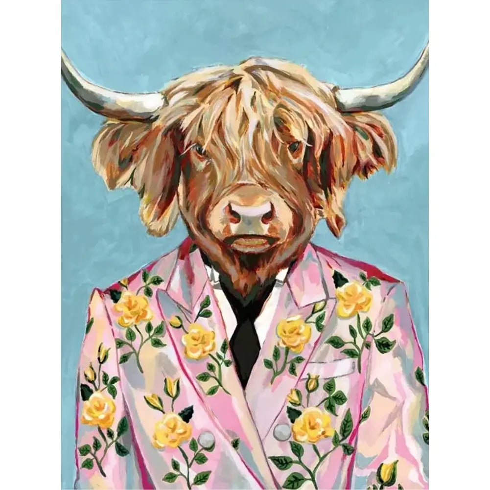 5D DIY Diamond Painting Kit - Full Round / Square - Anthropomorphic Cattle
