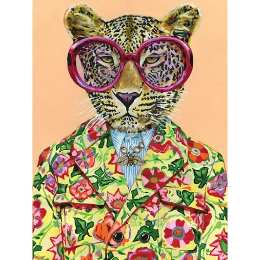 5D DIY Diamond Painting Kit - Full Round / Square - Anthropomorphic Leopard B