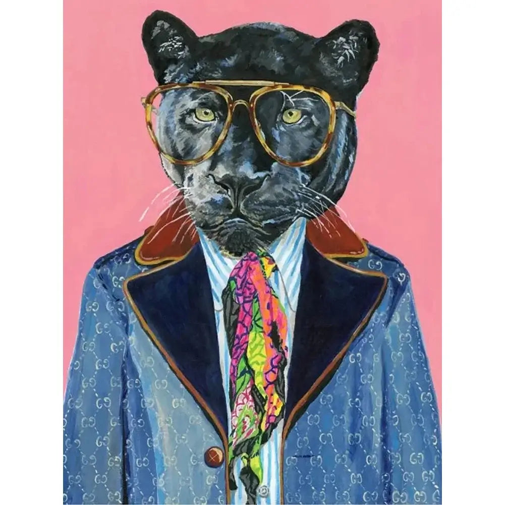 5D DIY Diamond Painting Kit - Full Round / Square - Anthropomorphic Leopard A