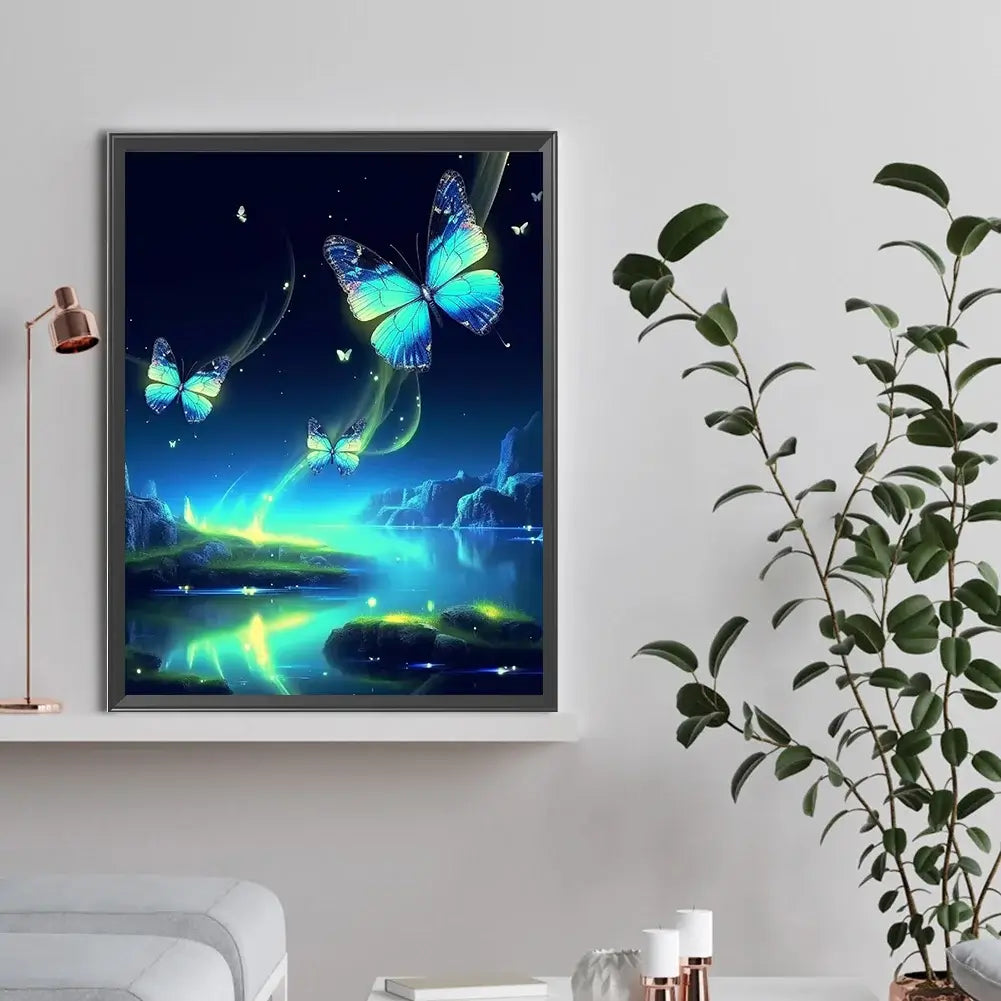 Aurora River & Butterfly 5D DIY Diamond Painting Kit
