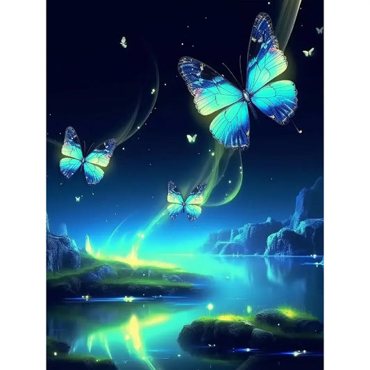 Aurora River & Butterfly 5D DIY Diamond Painting
