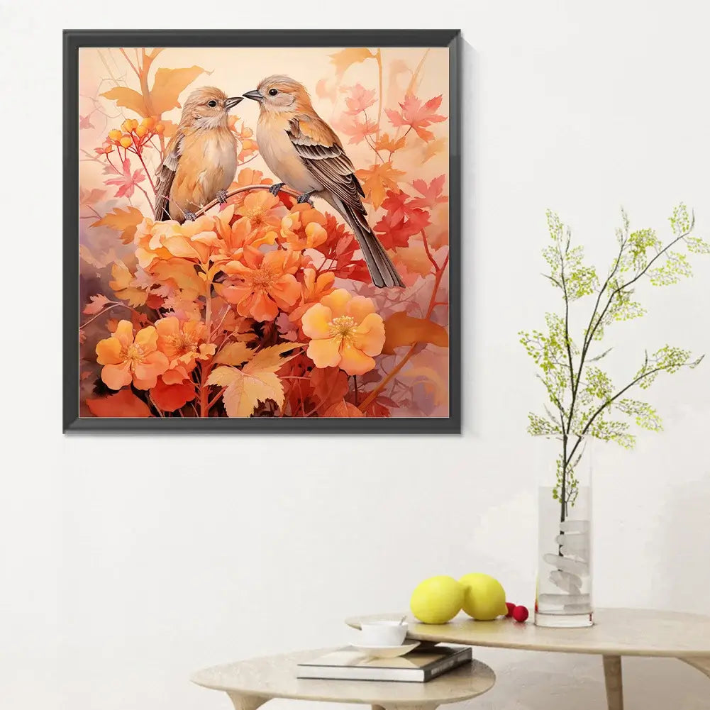 autumn birds diamond art KIT