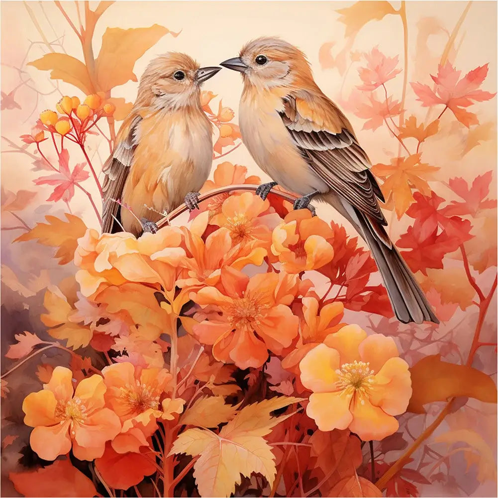 autumn birds diamond art