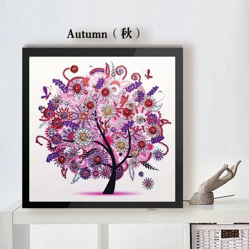 autumn tree crystal rhinestone diamond painting