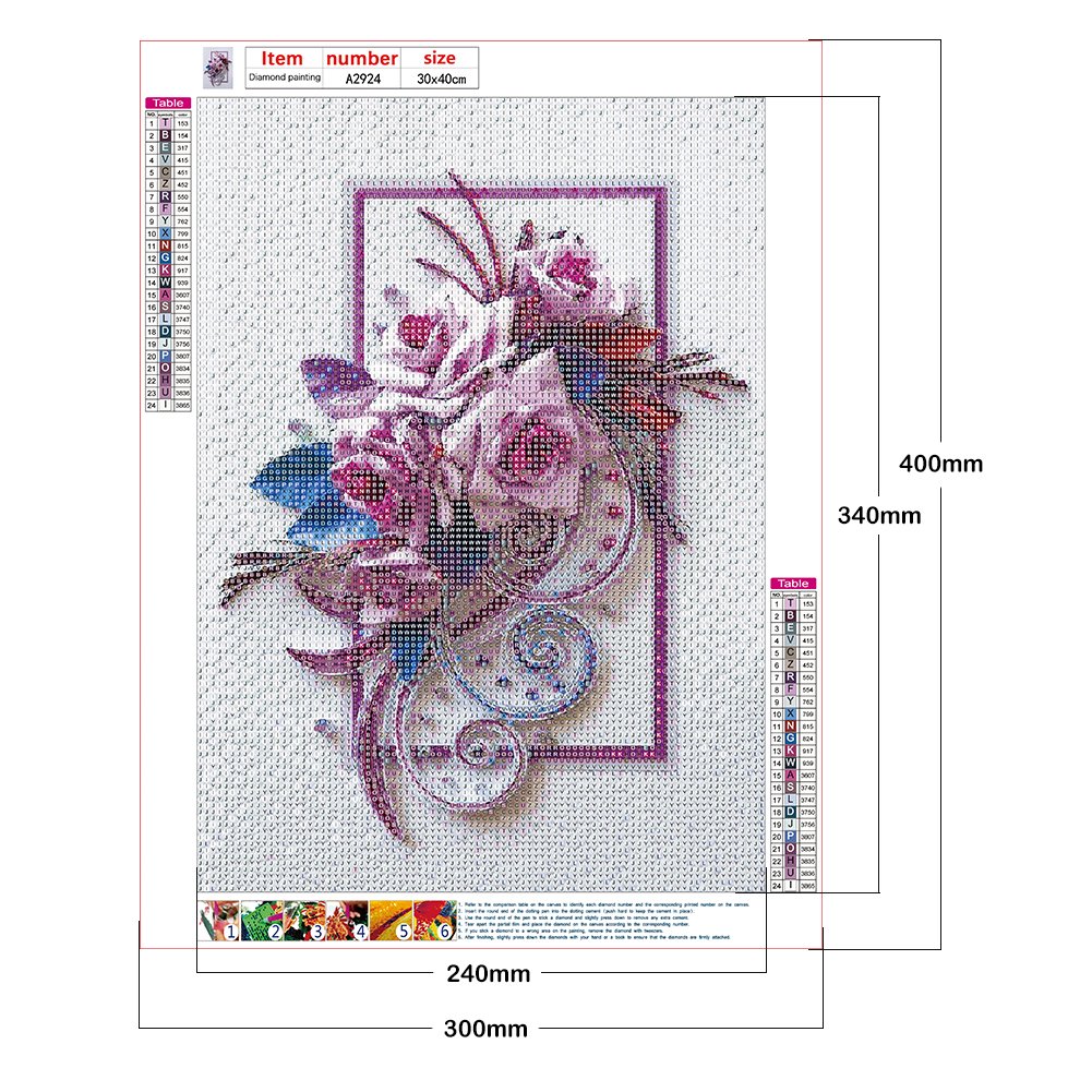 Diamond Painting - Full Round -Flower A