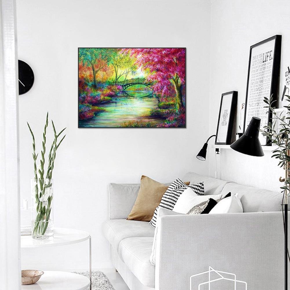 5D DIY Diamond Painting Kit - Full Round - Colorful Tree C