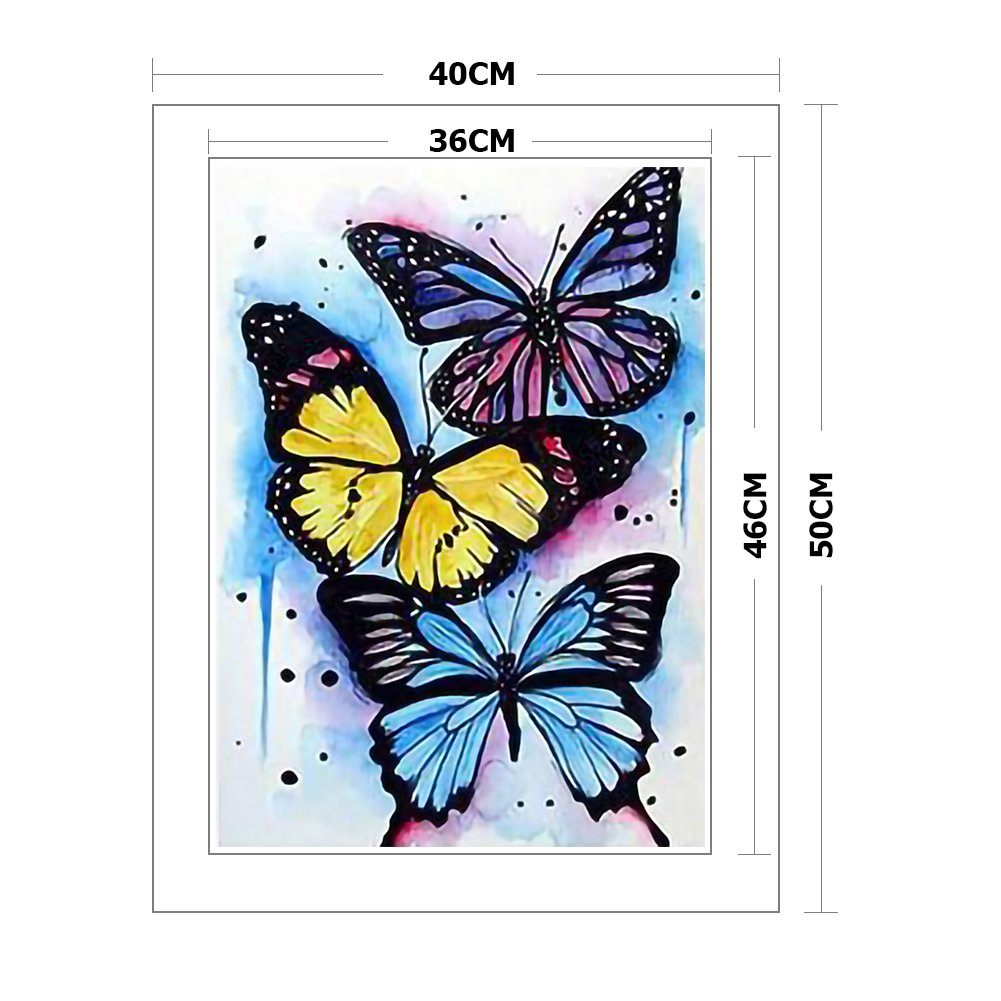 DIY 11ct Stamped Cross Stitch - Butterfly (40*50cm)