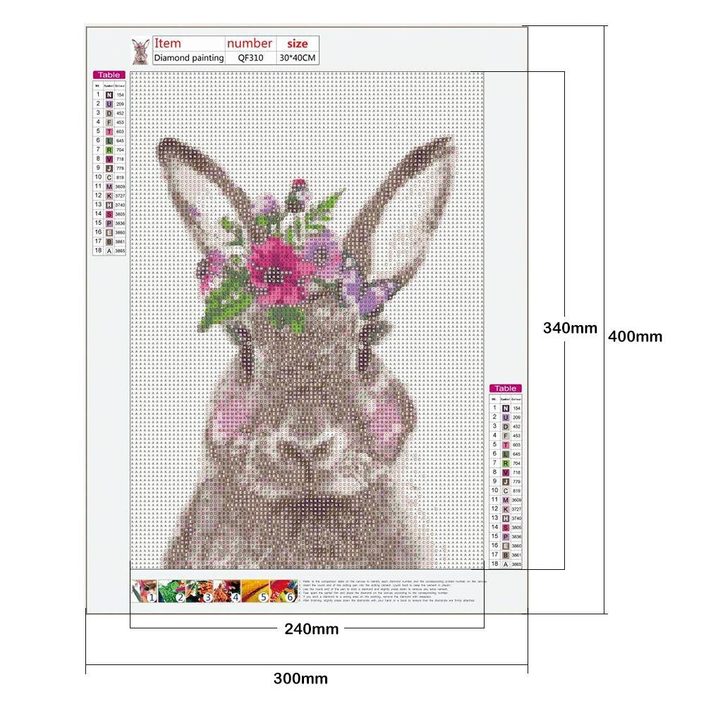 Diamond Painting - Full Round - Lovely Rabbit