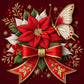 Diamond Painting - Full Round / Square - Red Christmas Poinsettia