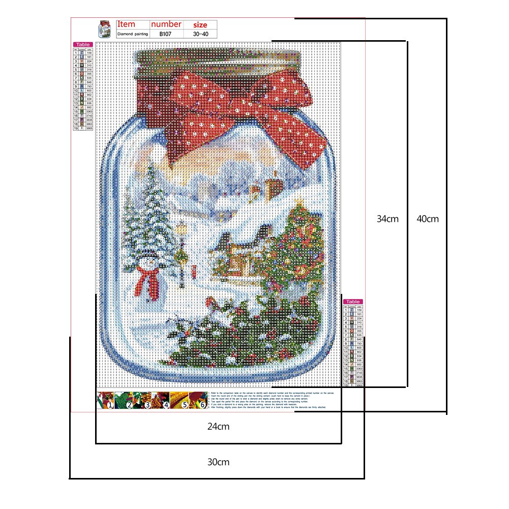 Diamond Painting - Full Round - Bottle Snow Scene