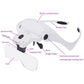 Adjustable Lens Wearing Type Glasses Magnifier Loupe Kit with LED Lights
