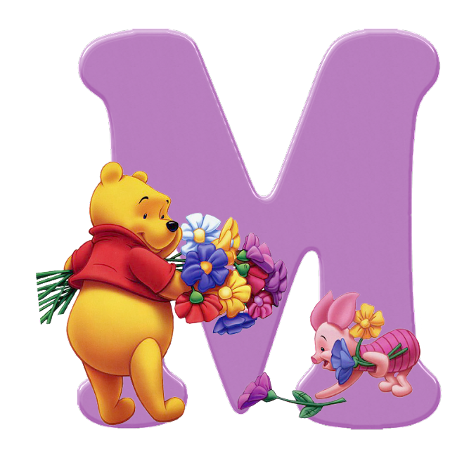 Round Beads Diamond Paintings Art Letter M Winnie The Pooh