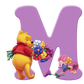 Diamond Paintings Art Letter M Winnie The Pooh