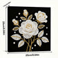 DIY Pearl Painting With Frame - Handmade Self-Adhesive Pearls - Rose (25*25cm)