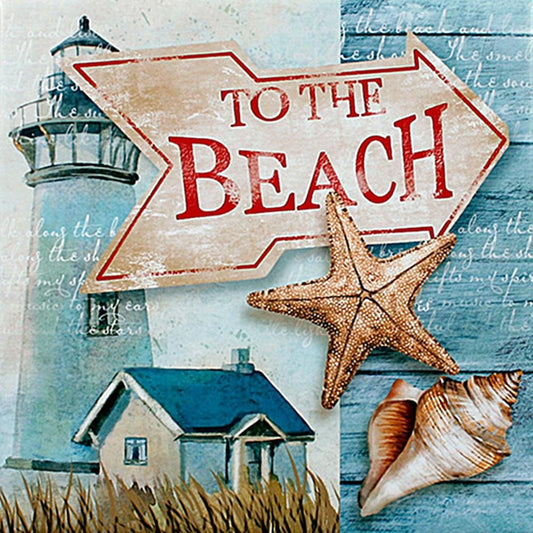 Diamond Painting - Full Round - To The Beach B