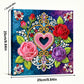 DIY Pearl Painting With Frame - Handmade Self-Adhesive Pearls - Flower (25*25cm) E