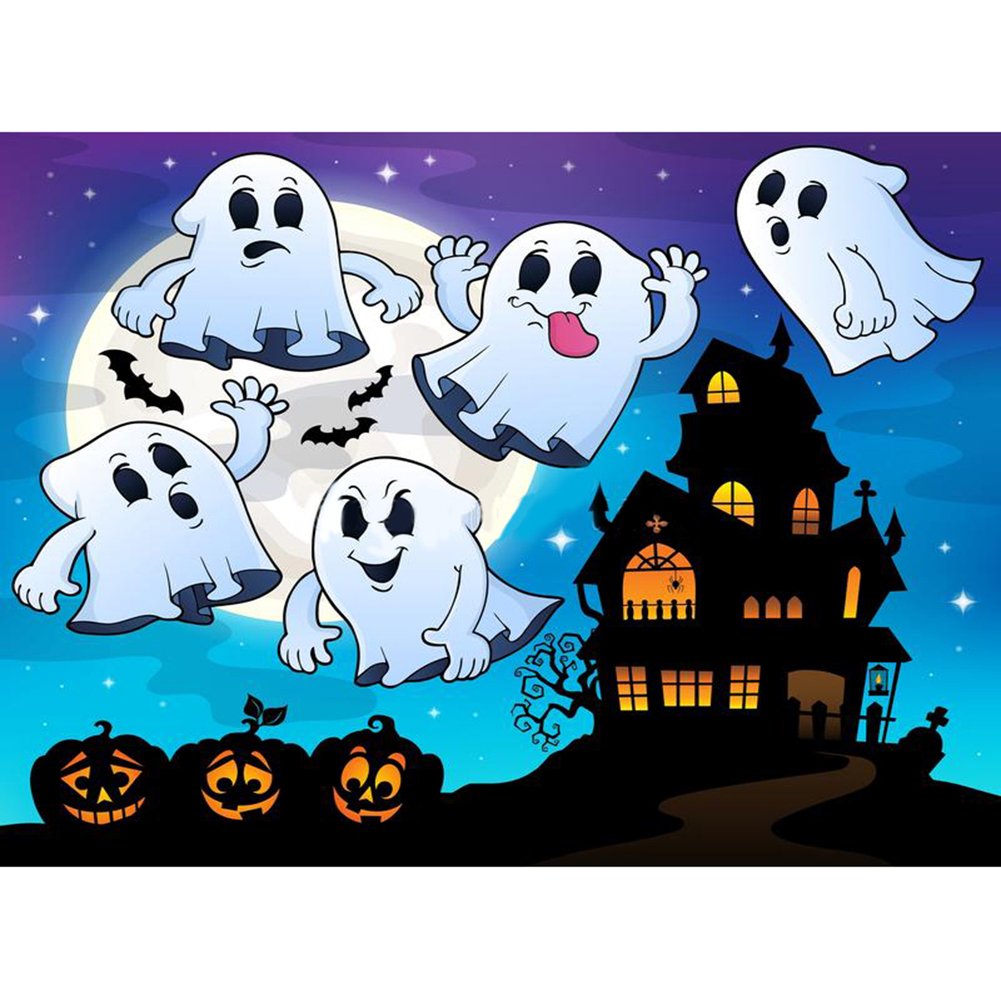 5D Diy Diamond Painting Kit Full Round Beads Flying Ghost