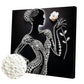 DIY Pearl Painting With Frame - Handmade Self-Adhesive Pearls - Silhouette Lady (30*30cm)
