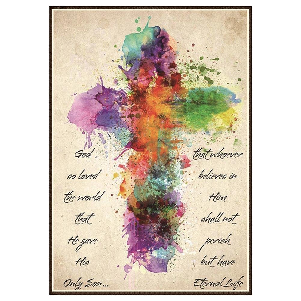 Diamond Painting - Full Round - Cross Colorful