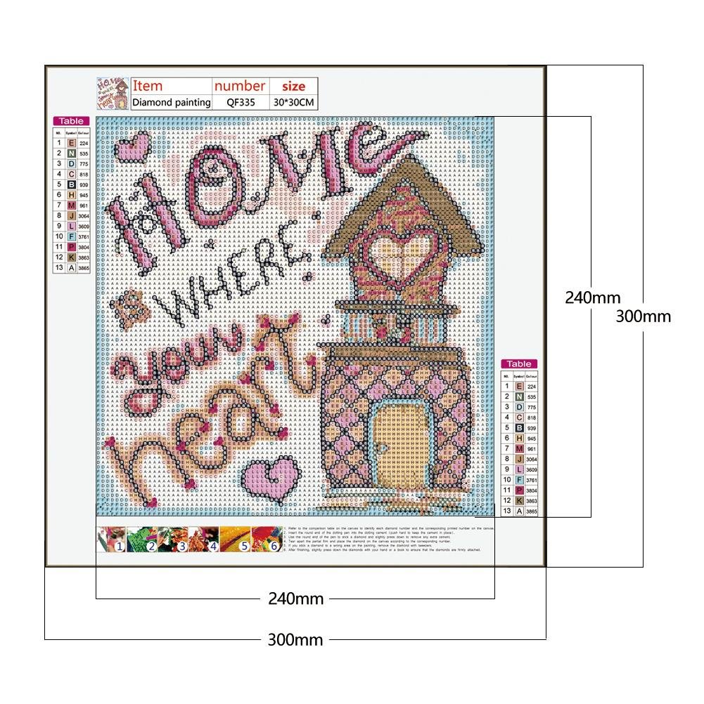 Diamond Painting - Full Round - Cartoon Home
