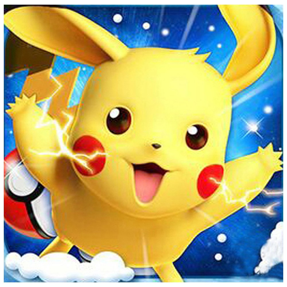 5D Diy Diamond Beads Art Full Square Resin Pikachu Cartoon