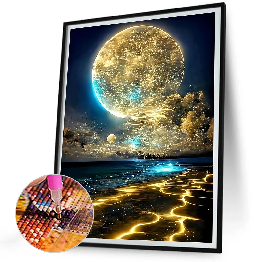 Diamond Painting - Full Round / Square - Moonlight Lake