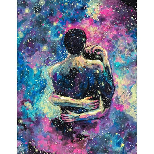 Hugging Hand Painted Canvas Oil Art Picture Craft Home Wall Decor