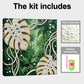 DIY Pearl Painting With Frame - Handmade Self-Adhesive Pearls - Monstera Leaves (25*25cm)
