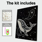 DIY Pearl Painting With Frame - Handmade Self-Adhesive Pearls - Whale (30*40cm) B