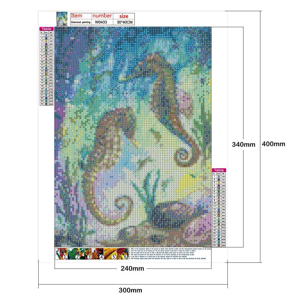 Diamond Painting - Full Round - Sea Horse