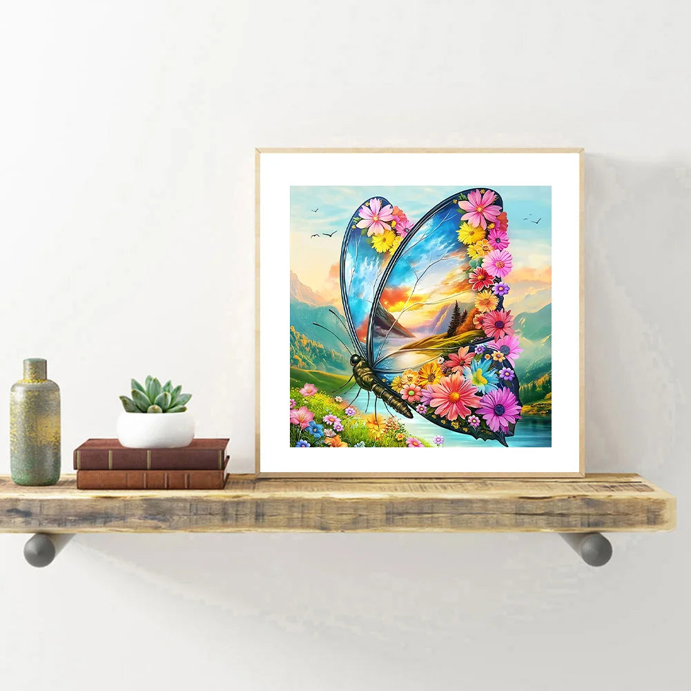 Diamond Painting - Full Round / Square - Butterfly View