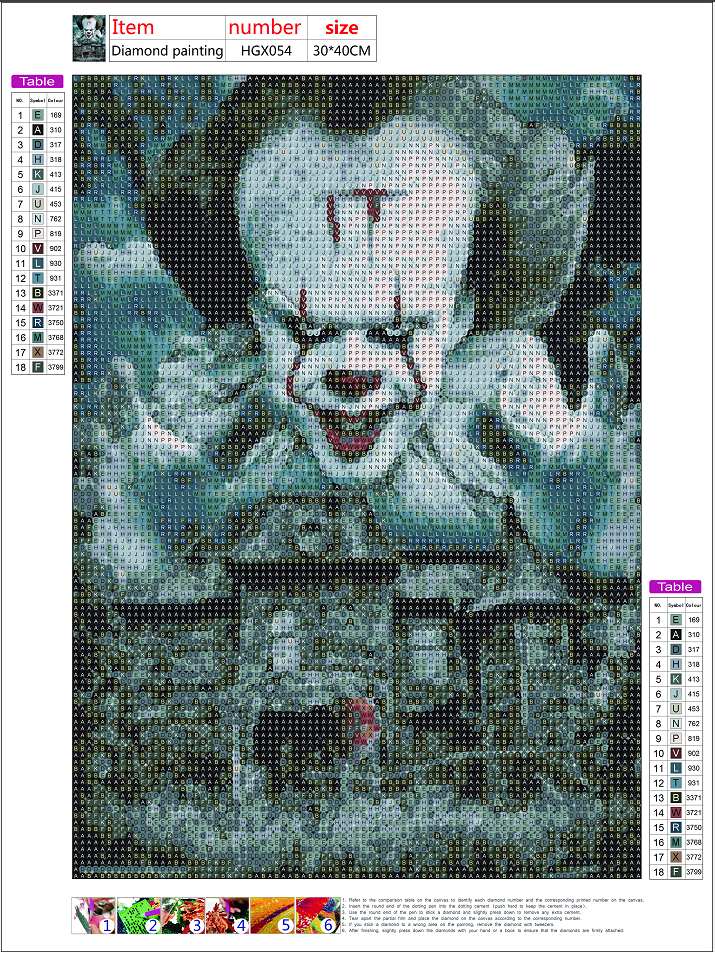 Diamond Painting - Full Round - Scare Clown