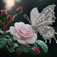 DIY Pearl Painting With Frame - Handmade Self-Adhesive Pearls - Butterfly Flower (25*25cm)