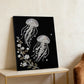 DIY Pearl Painting With Frame - Handmade Self-Adhesive Pearls - Jellyfish (30*40cm) D
