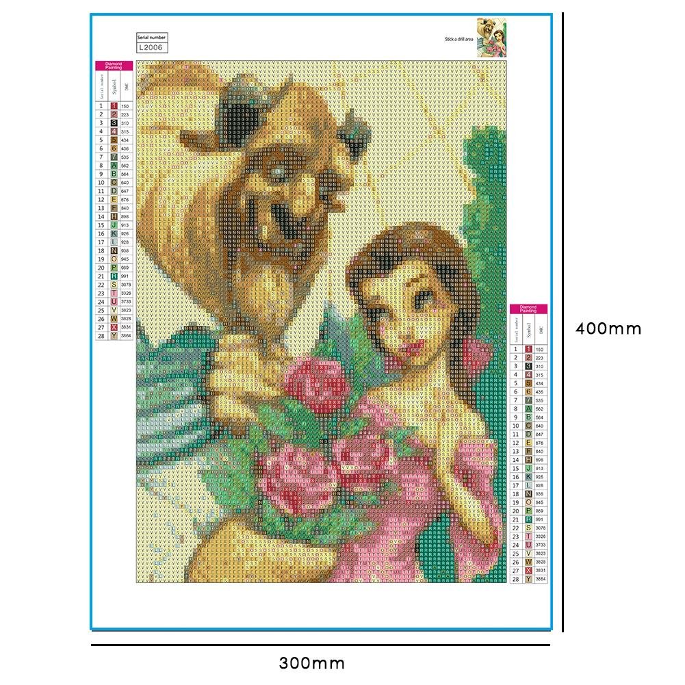 Diamond Painting - Full Round - Beauty & Beast Princess